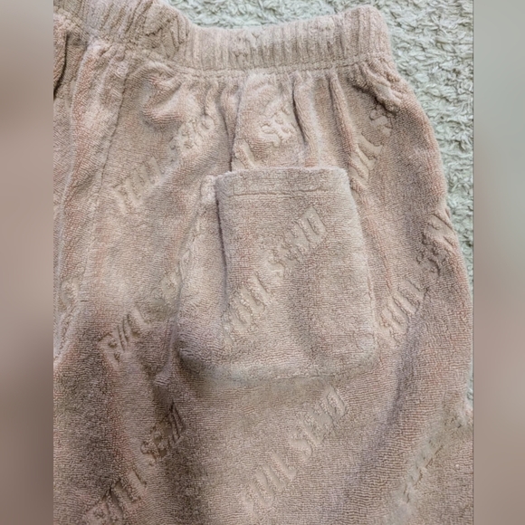 Full send mens tan terry cloth sweatshorts with pockets size medium - Picture 3 of 4